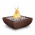 The Outdoor Plus 24 Square Avalon Fire Bowl - Copper - Match Lit - Natural Gas OPT-24AVCPF-NG